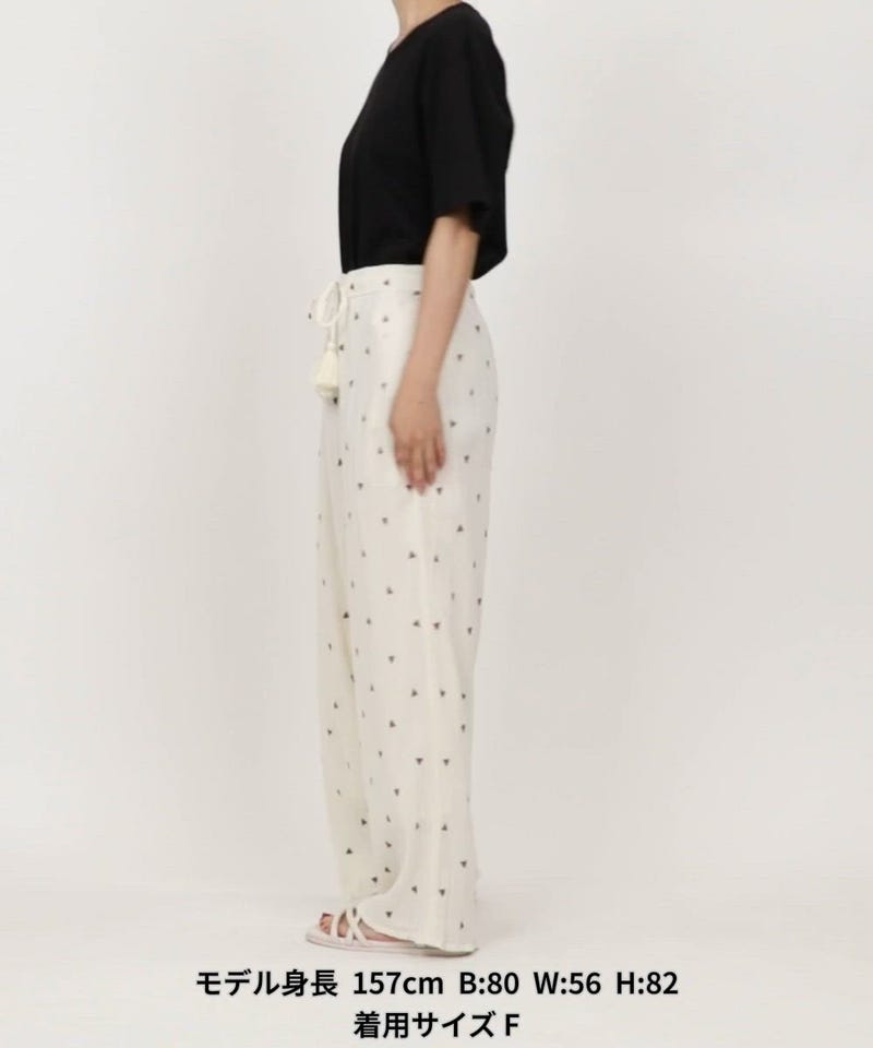 FREAK'S STORE/インド 幾何学 刺繍イージーパンツ＜セットアップ対応