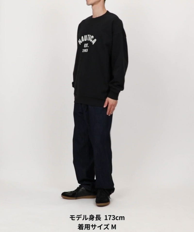NAUTICA/フェルトパッチ アーチロゴ クルーネック スウェット｜Daytona