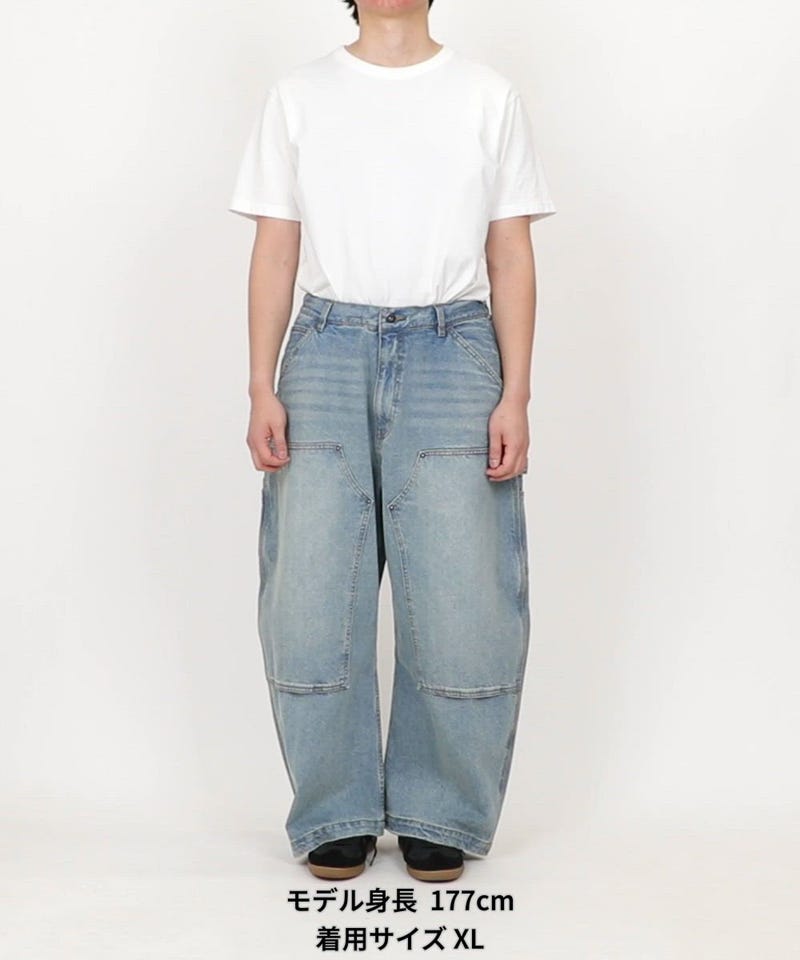 NAUTICA/スーパーワイド カーブシルエット ダブルニー ペインター