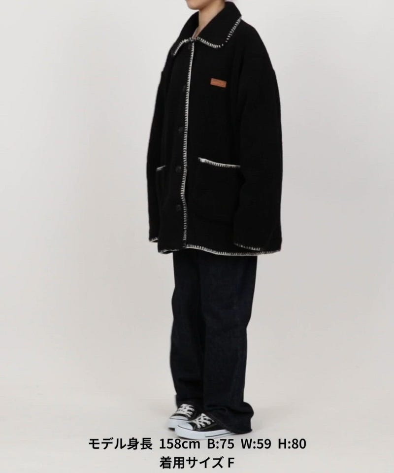 FREAK'S STORE/ブランケット ステッチ ボアコート【限定展開