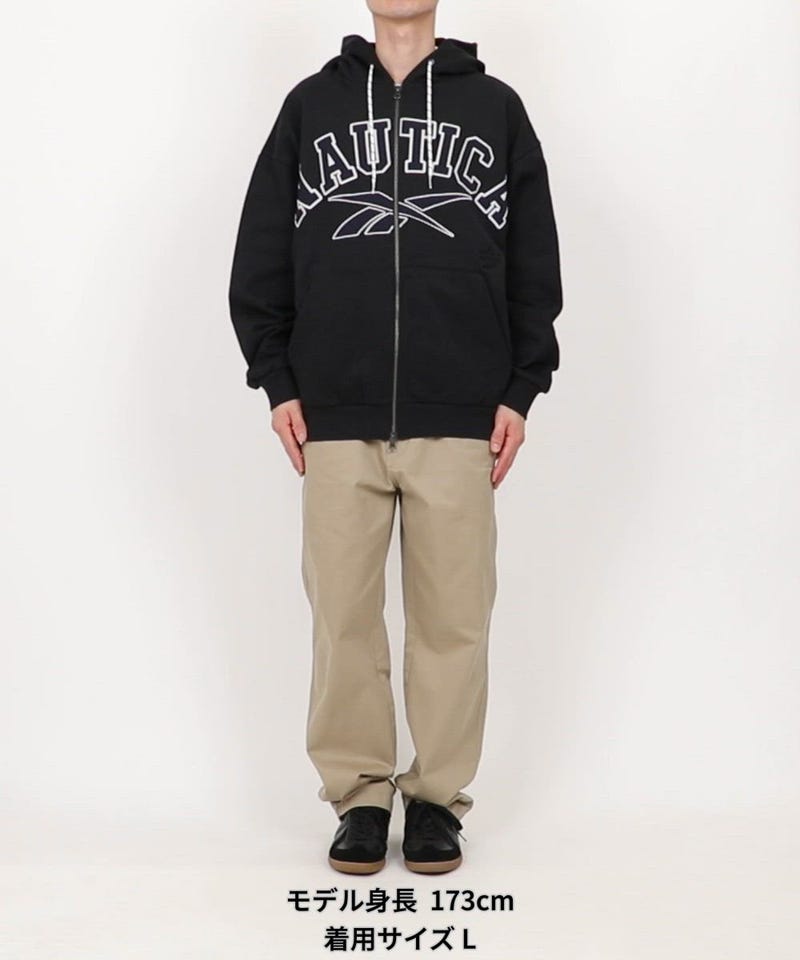 NAUTICA/【Exclusive】ダブルネーム アーチロゴ ヘビーウェイト ジップ