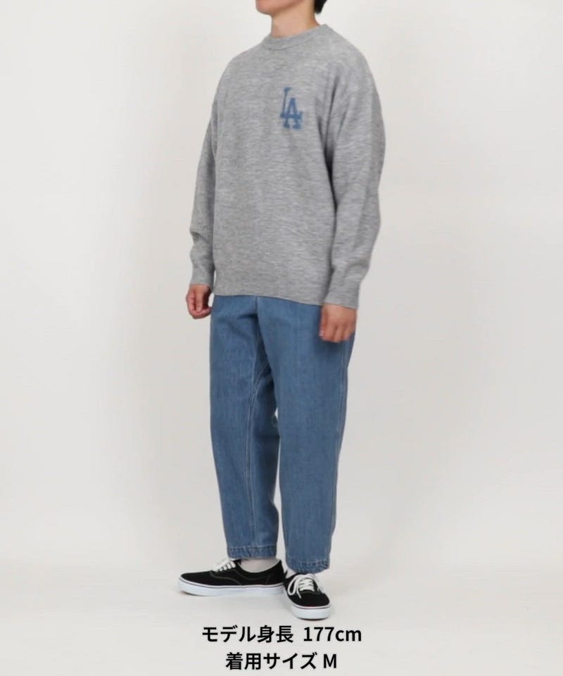 FREAK'S STORE/MLB メジャーリーグベースボール ジャカードロゴ クルー