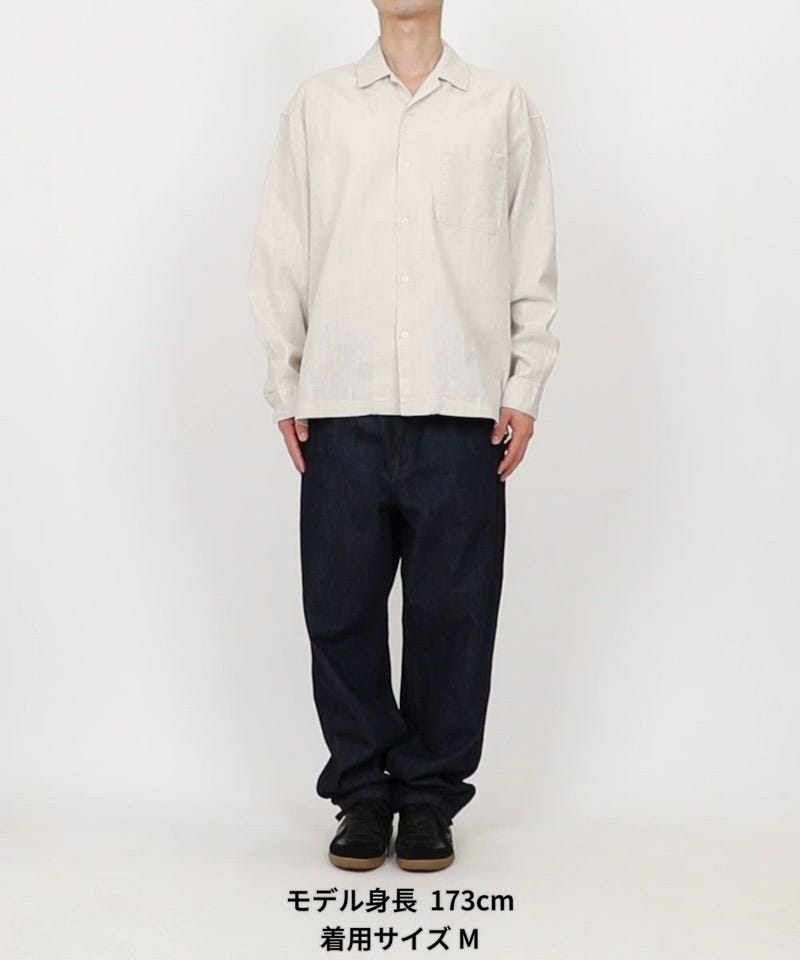 FREAK'S STORE/LINEN COTTON OPEN COLLAR SHIRT【セットアップ対応