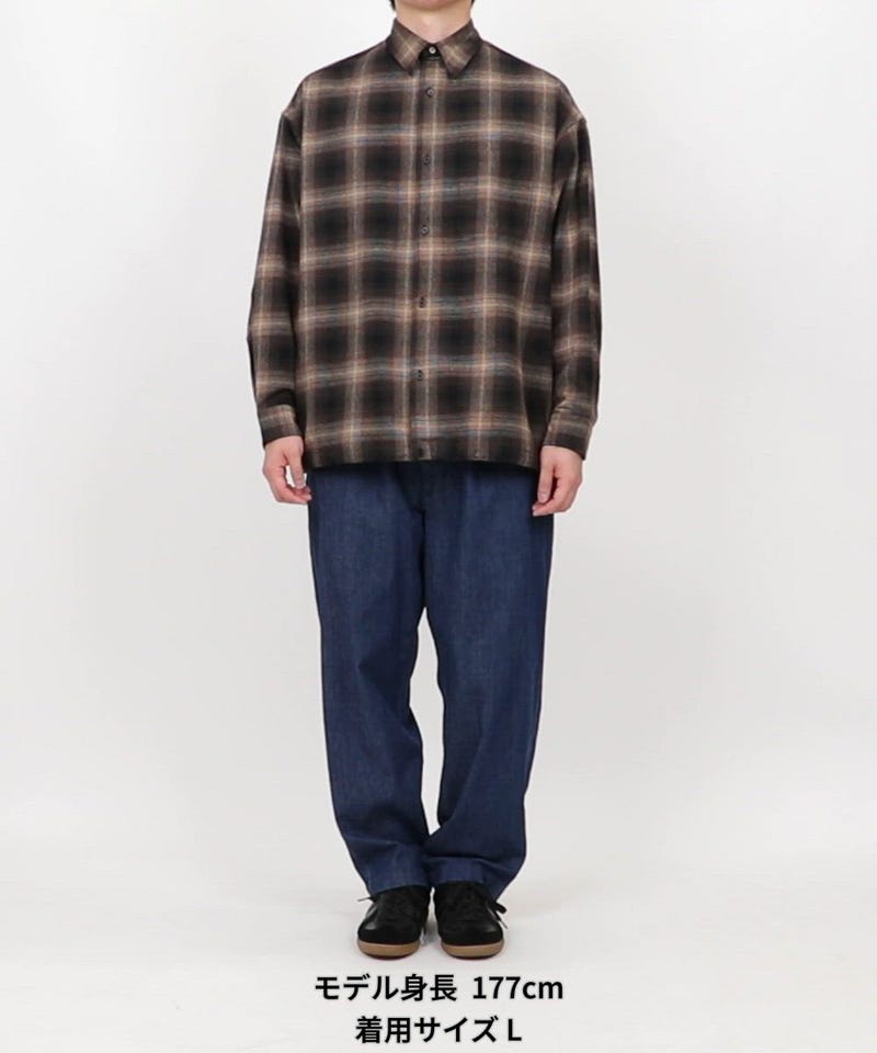 FREAK'S STORE/ワイドシルエット オンブレチェック スピンドル シャツ