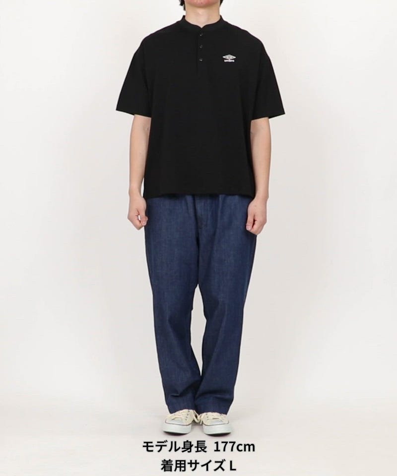 UMBRO/＜吸水速乾＞別注 プレーティング天竺ヘンリーネックTシャツ