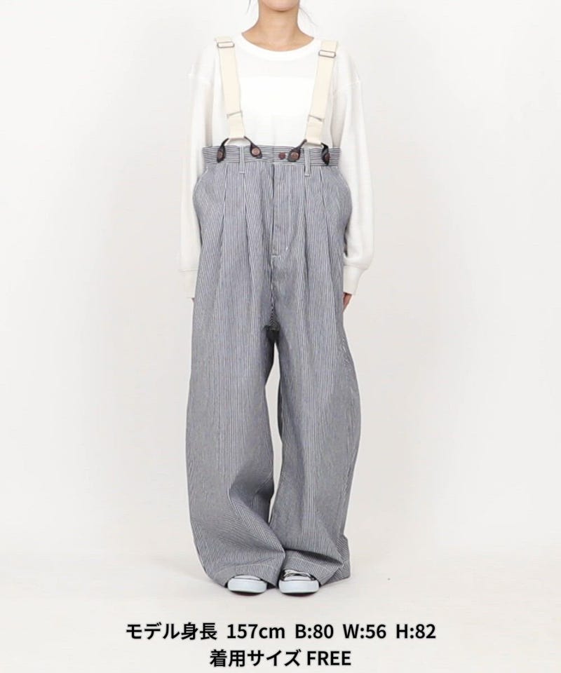 RED KAP/別注 サスペンダー付き ビッグ 2タック デニムパンツ