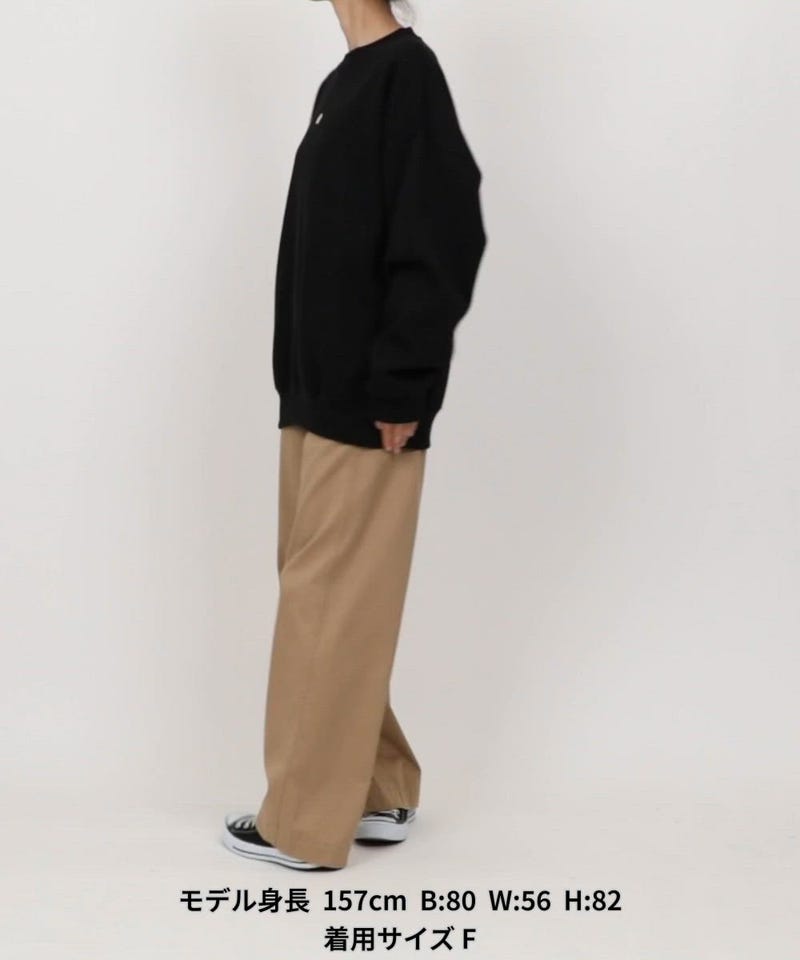 MARY QUANT/ワンポイント ロゴ刺繍 裏起毛 スウェット 限定展開