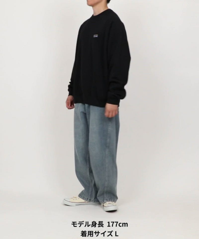 スピンドルスウェット FREAK'S STORE/ビッグシルエット ワンポイントロゴ ラグランスリーブ