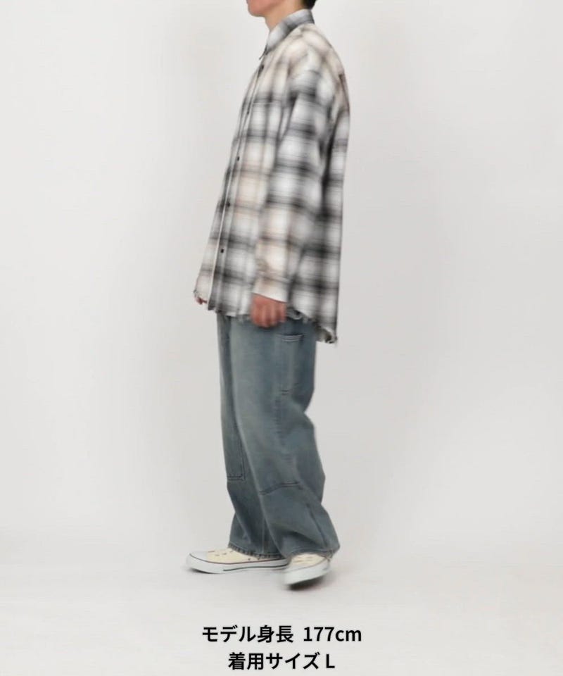 FREAK'S STORE/Relax Fit リラックスフィット ブリーチ加工 オンブレ