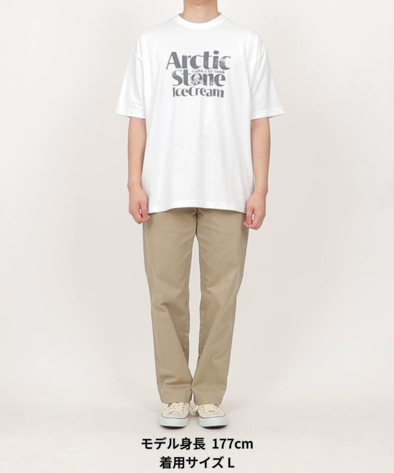 PUBLUX/＜機能性素材＞LOVE POP STUDIO ICE CREAM SHOP ロゴ Tシャツ