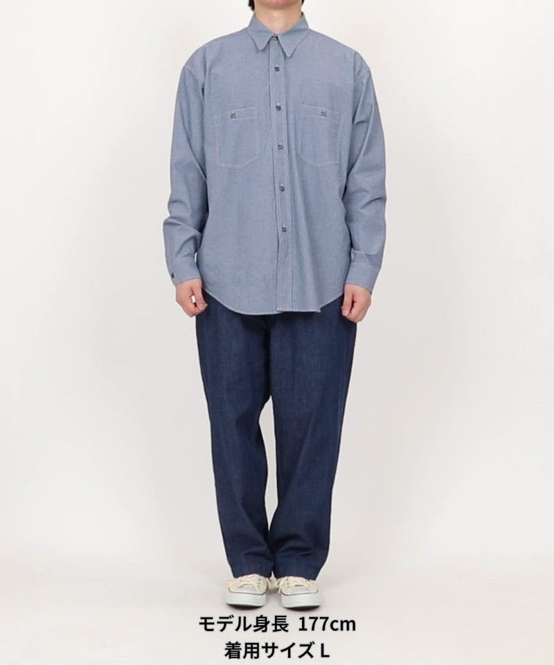 Firsthand/オーバーサイズ クラシック レギュラーカラー シャンブレー