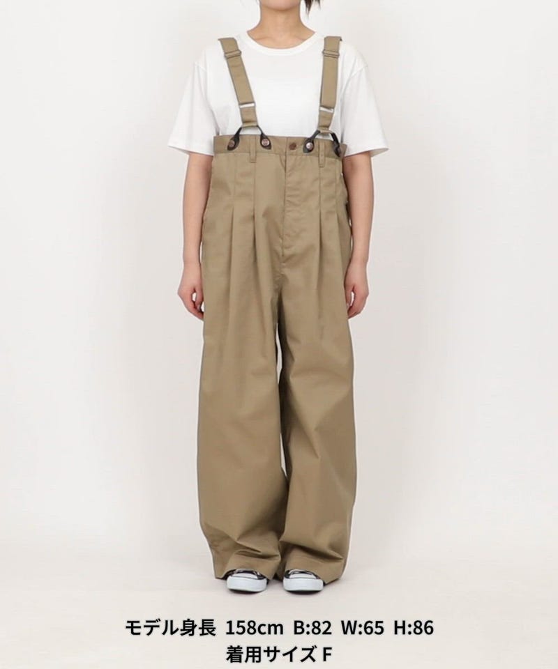 RED KAP/別注 サスペンダー付き ビッグ 2タック ツイルパンツ