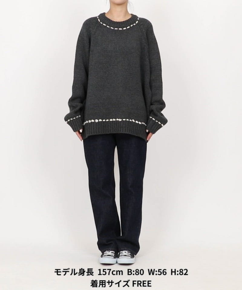 FREAK'S STORE/ハンドステッチ クルーネック プルオーバー【限定展開