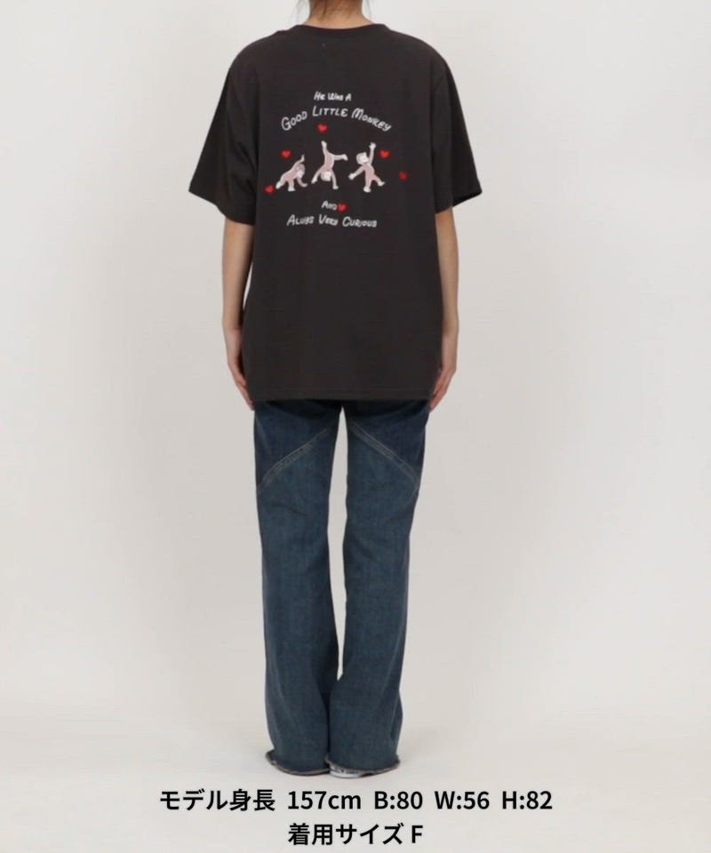FREAK'S STORE/「おさるのジョージ」ハート 刺繍Tシャツ｜Daytona Park