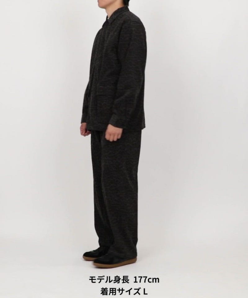 FREAK'S STORE/総柄プリント リラックスフィット コーデュロイ シャツ