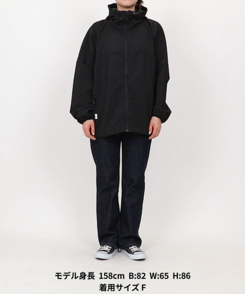 A18520 美品 山内 塩縮撥水ストレッチコットン ジップパーカー 黒 4 FREAK'S STORE/<UVカット・接触冷感・吸水速乾>AiRide(エアライド