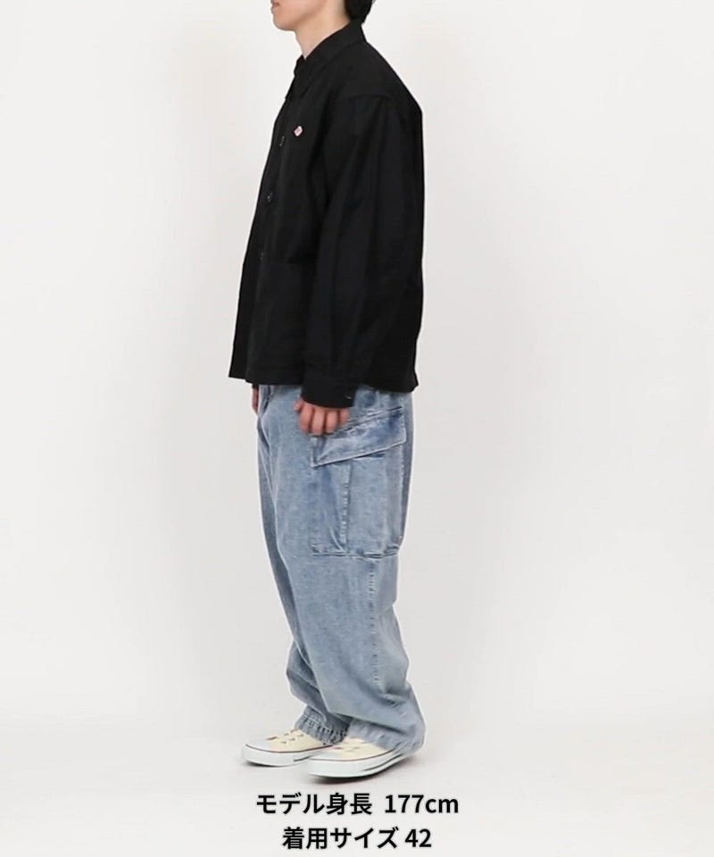 DANTON ダントン モールスキンジャケット カバーオール ブラック 40 DANTON/MOLESKIN WIDE COVERALL JACKET｜Daytona Park(FREAK'S STORE