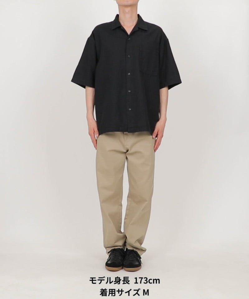 FREAK'S STORE/LINEN COTTON OPEN COLLAR SS SHIRT｜Daytona Park