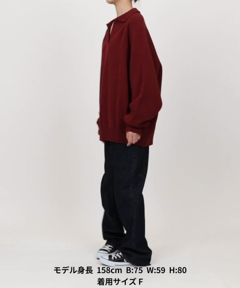 FREAK'S STORE/ポロ襟 スキッパー ニット プルオーバー【限定展開