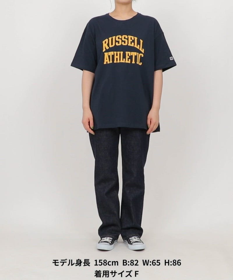 RUSSELL ATHLETIC/別注 フロッキー プリント 半袖 Tシャツ【限定展開