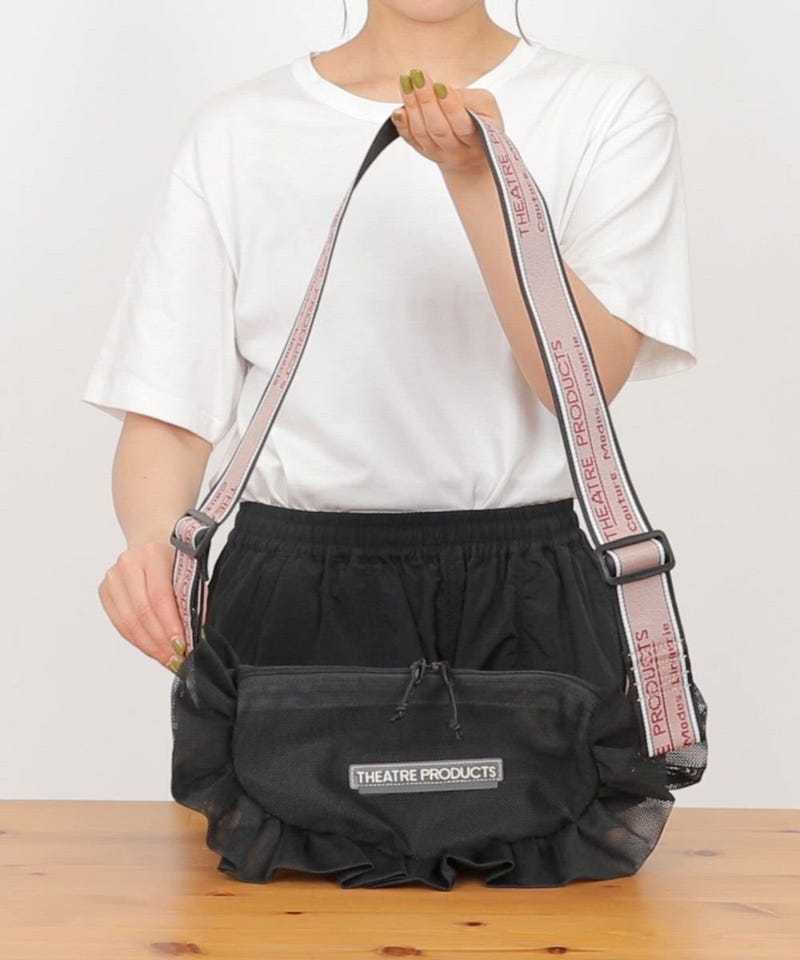 ハンドメイドஐ..ラウンドショルダーバッグ∂б点と線模様製作所⚮̈ THEATRE PRODUCTS/＜再入荷＞別注 メッシュ フリル ラウンド