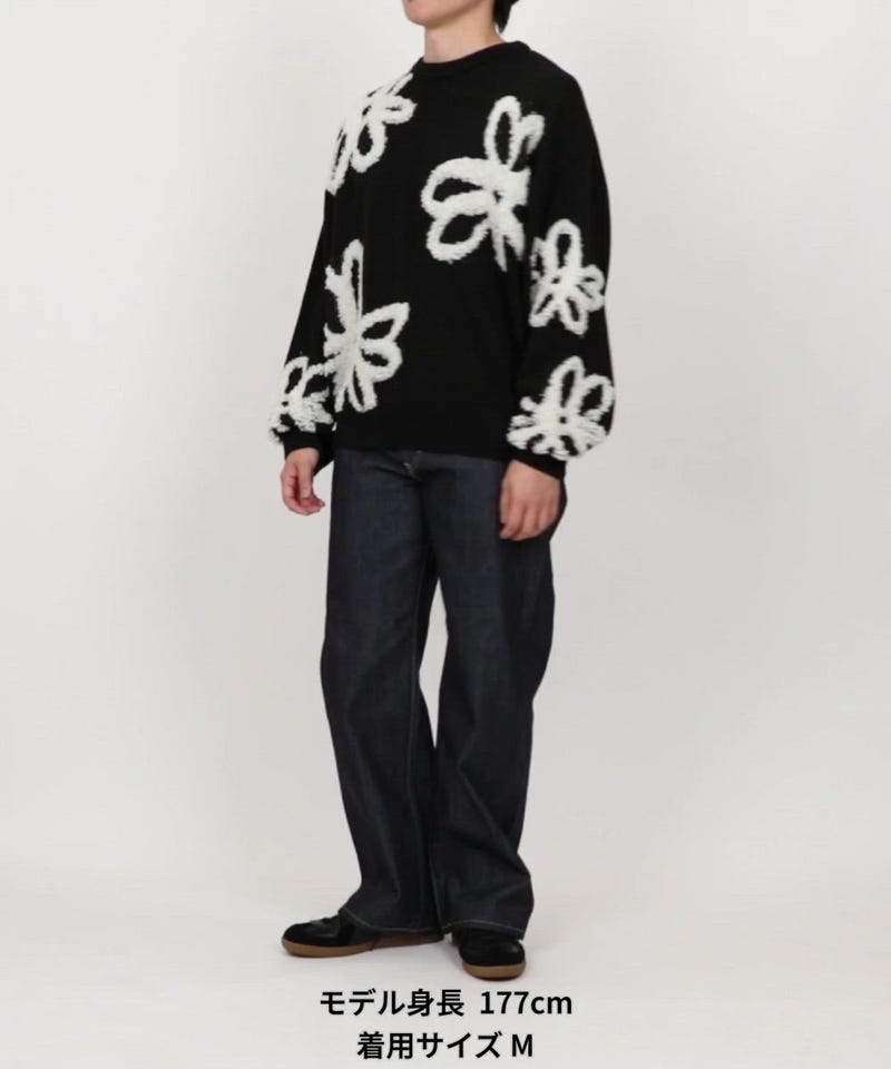 PUBLUX/ブークレフラワー柄プルオーバーニット【限定展開】｜Daytona