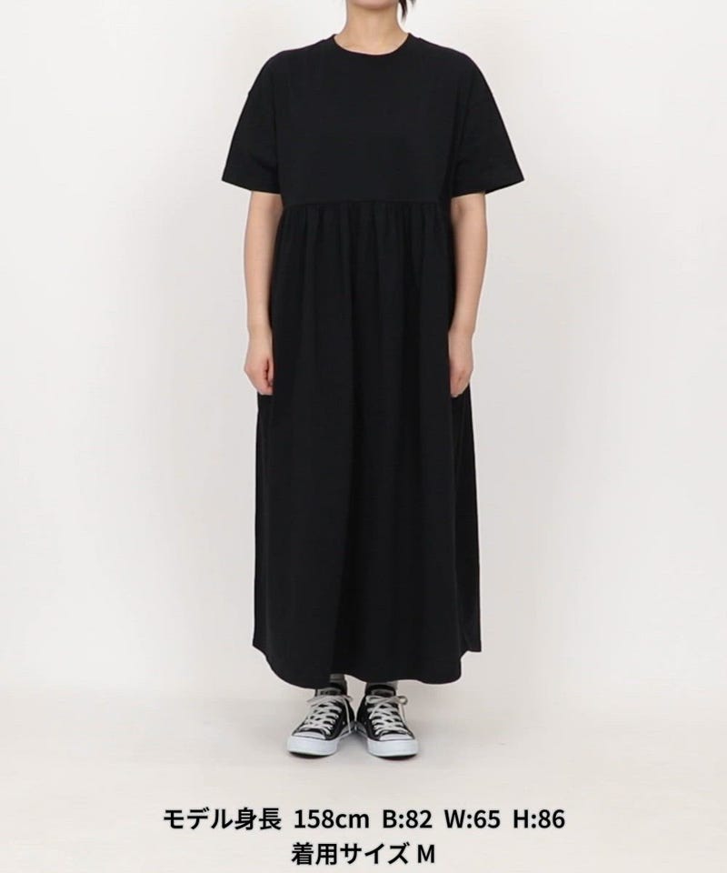 FREAK'S STORE/ウエストギャザー 切り替え 半袖 ワンピース【限定展開