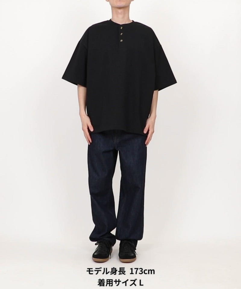 FREAK'S STORE/9オンス Heavyweight ビッグシルエット ヘンリーネックT