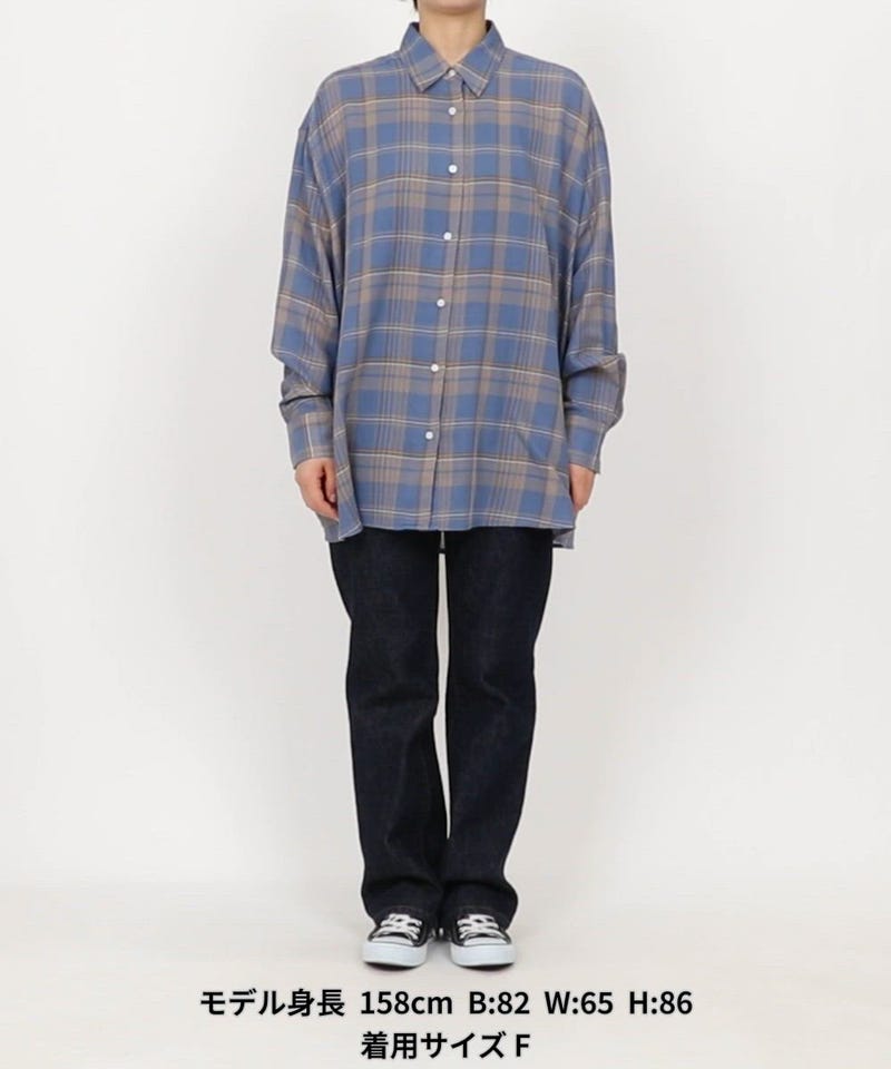 FREAK'S STORE/ビッグシルエットチェックボリュームシャツ【限定展開