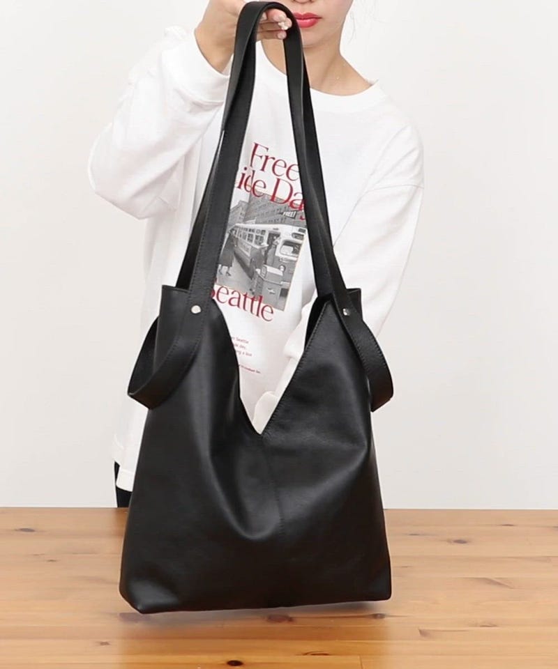 Firsthand/レザー2wayトライアングルトート / 撥水レザー / A4