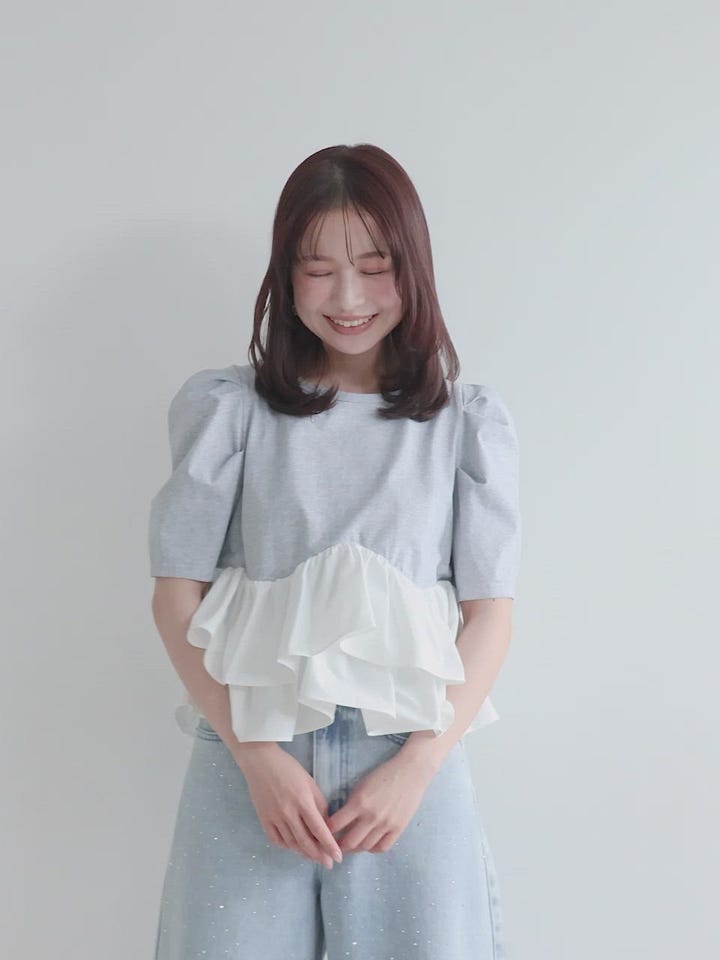 タフタフリルペプラムTシャツRANDA公式サイト