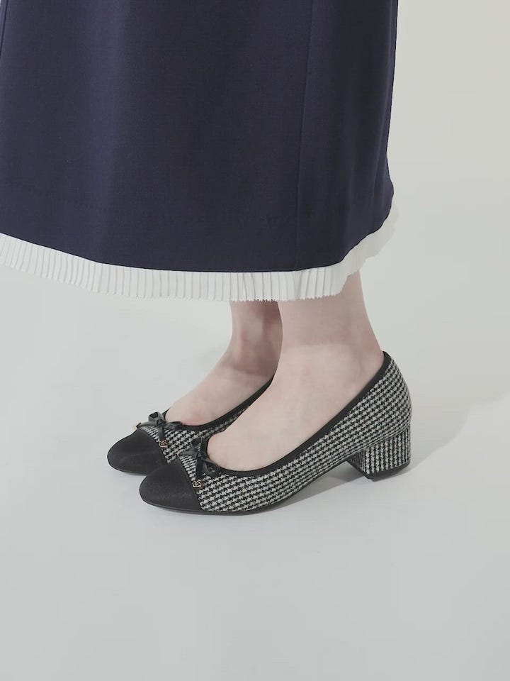 SALE】コンビマテリアルラウンドトゥパンプスRANDA公式サイト