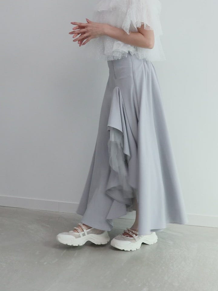 タグ付き新品　デザインフリルハイウエストスカート デザインフリルハイウエストスカートRANDA公式サイト
