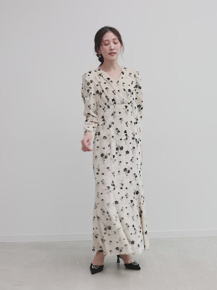 kyoko.r0205　rglワンピ リネンライクスキッパーフレアワンピース-short & regular | 小柄・低