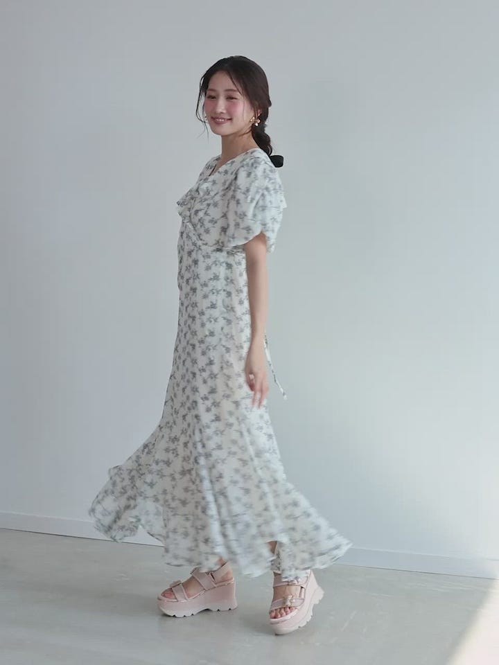 2WAYスリーブフラワーシフォンワンピースRANDA公式サイト