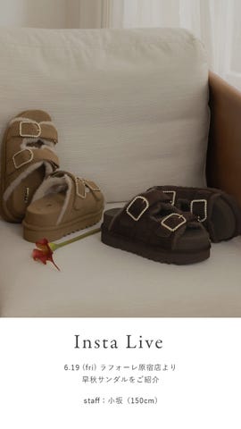 ムートンライクビジューバックルサンダルRANDA公式サイト