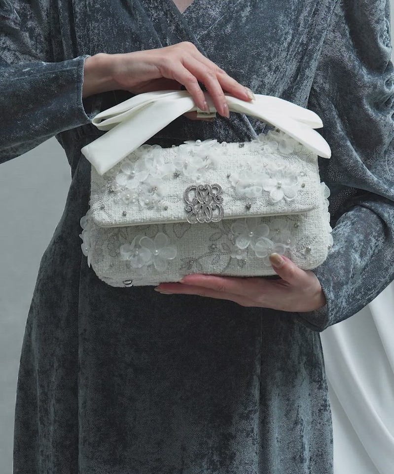 LUXURY ITEM】マルチウェイ リボンハンドル3DフラワーバッグRANDA公式