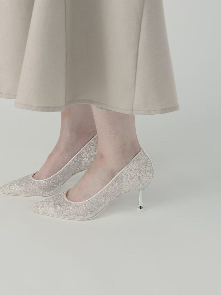 グリッターチュールパンプスRANDA公式サイト