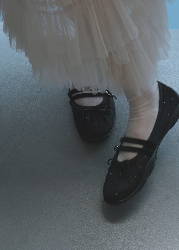 ★PATOU★パトゥー★バレエシューズ★スリング★ブラック★黒★レザー★ Patou | パトゥ X オニツカタイガー ナッパ バレエフラットシューズ