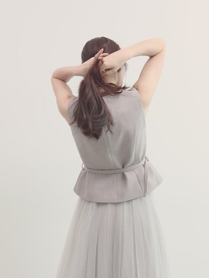 SALE】スクエアネックジレ＆チュールスカートRANDA公式サイト