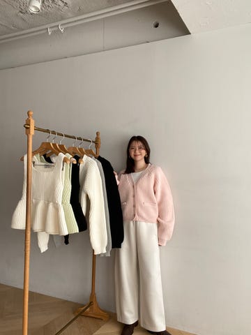 SeaRoomlynn Ribbon Yarnフレアニットキャミ ベージュ VIDEO