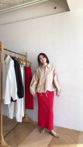 RIBニットBasicスカート