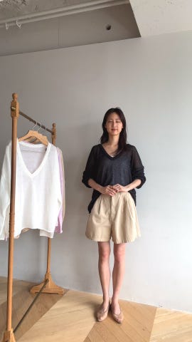 searoomlynn PAPER KNIT 2wayルーストップス PAPER KNIT 2wayルーズトップス