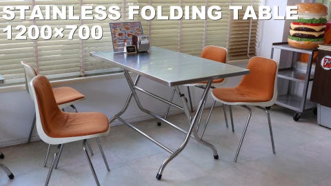 DULTON ONLINE SHOP | STAINLESS FOLDING TABLE 1200×700(1200×700): 家具