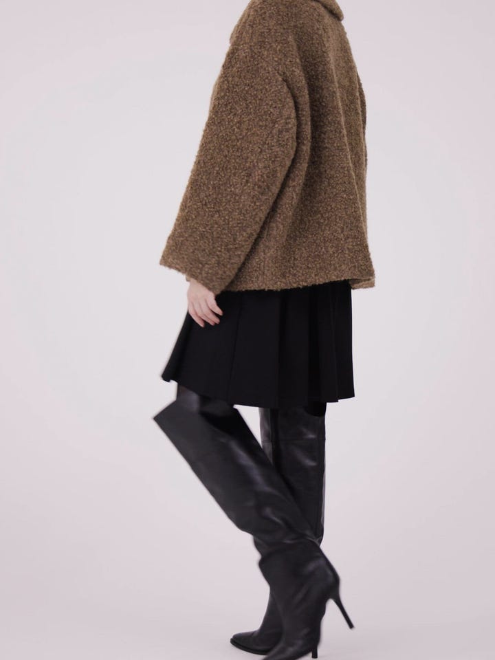 パールボタンボアショートコート: AVENIRETOILE公式通販｜m-i-d e