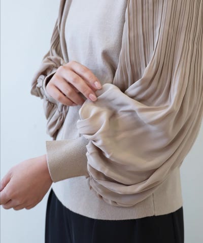 BEAMS HEART（ビームス ハート）袖ケシプリーツ プルオーバー