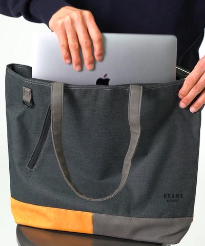BEAMS HEART（ビームス ハート）ポリエステル 杢素材 コンビ トート