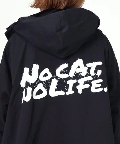 美品mmts No cat. No life.ビームスロングフードオーバーコート mmts（マミタス）【タイムセール】NCNLプリント ロングコート（コート