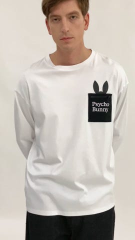 NEWポケットバニー シルケットスムース ロングスリーブTシャツ｜Psycho
