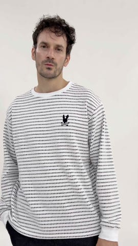 ケーブルライク ボーダー ロングスリーブTシャツ｜Psycho Bunny